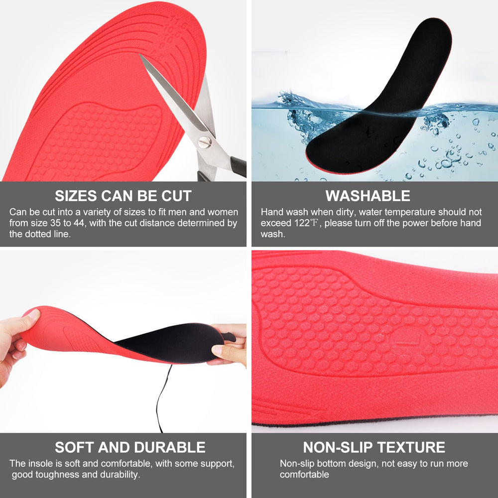 CNaiyunpin heated insoles cut-to-fit size for a snug fit