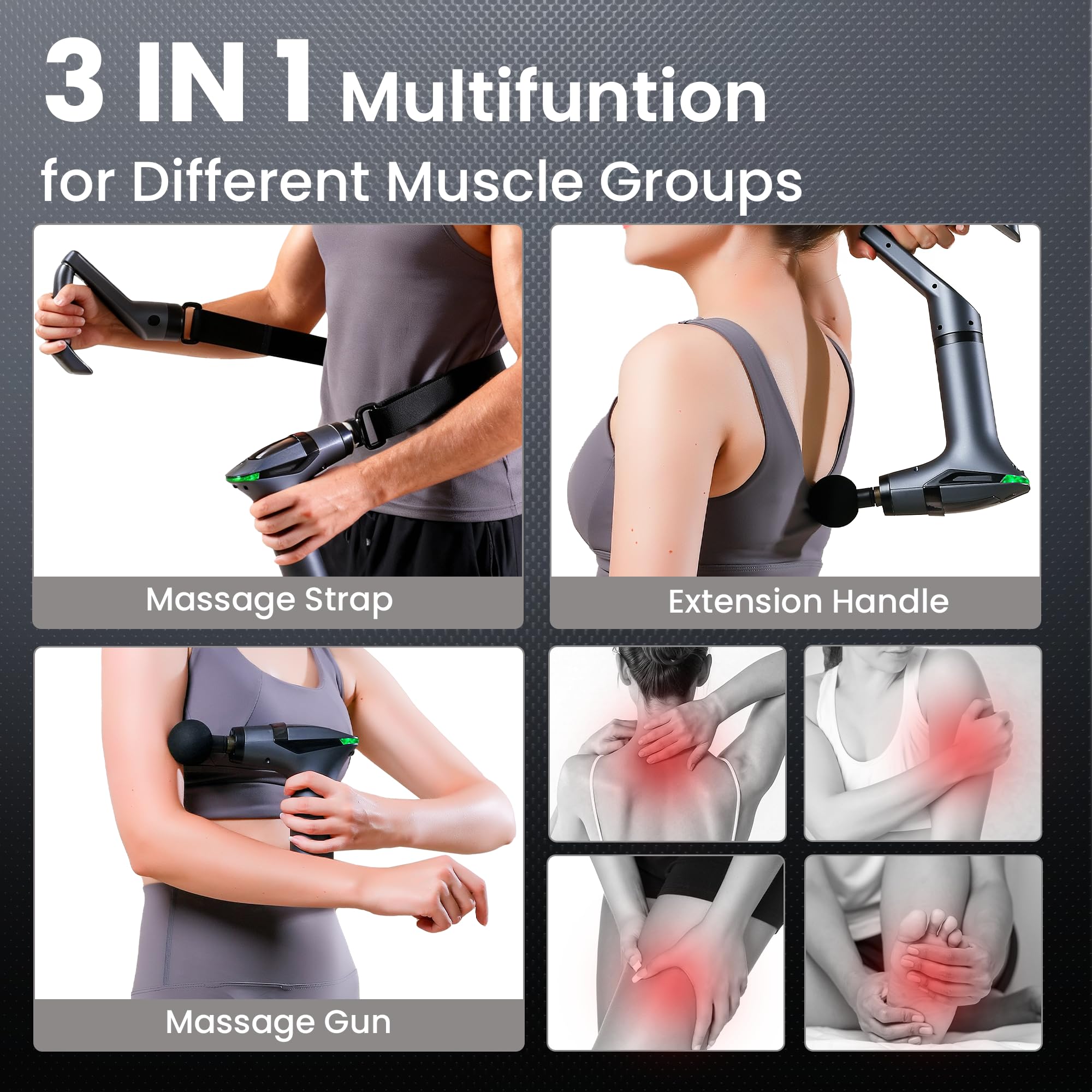 CNAPES extended-handle back massage for hard-to-reach areas.
