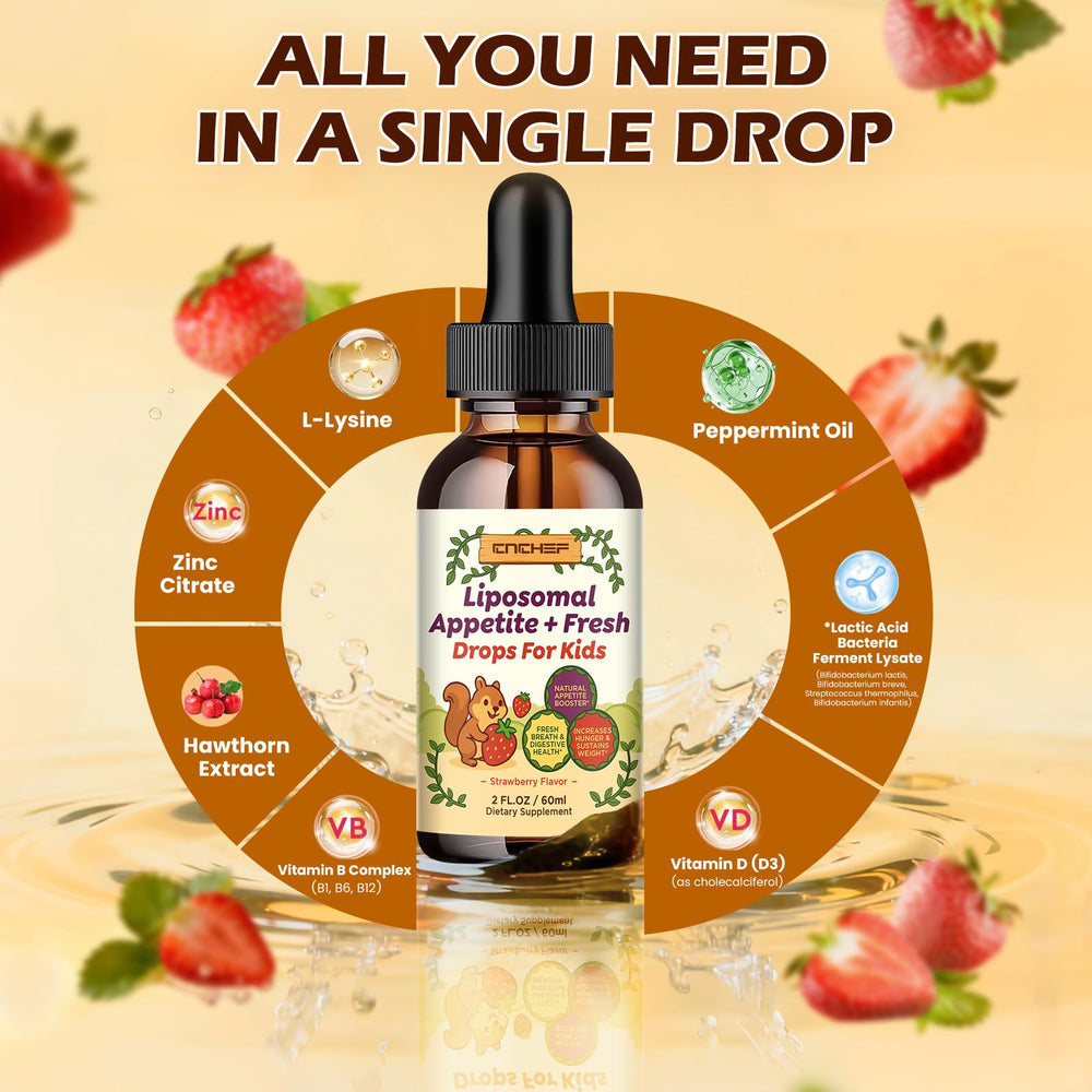 Close-up of the dropper showing precise 1–2 ml dosing with CNCHEF drops.