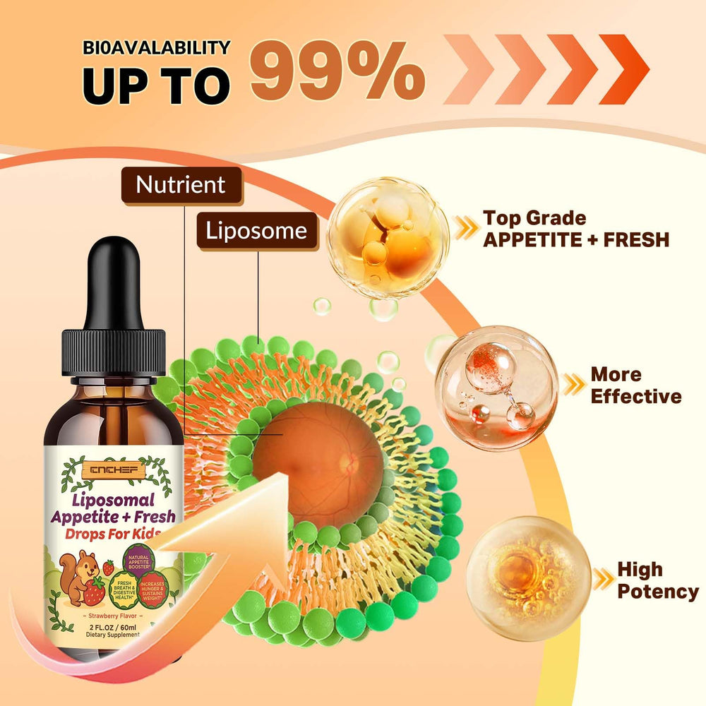 Natural strawberry flavor without artificial colors in CNCHEF drops.