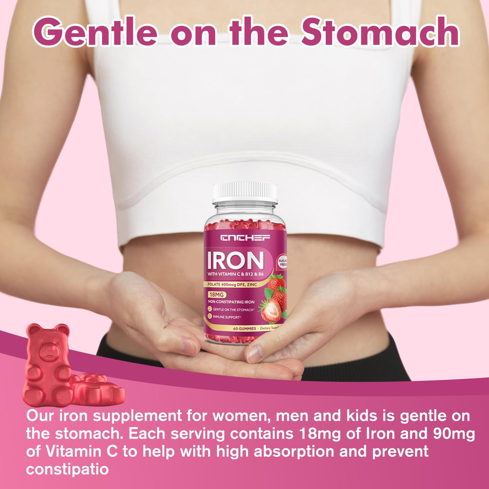 CNCHEF bear gummies close-up emphasizing vegan status and sugar-free sweetness.