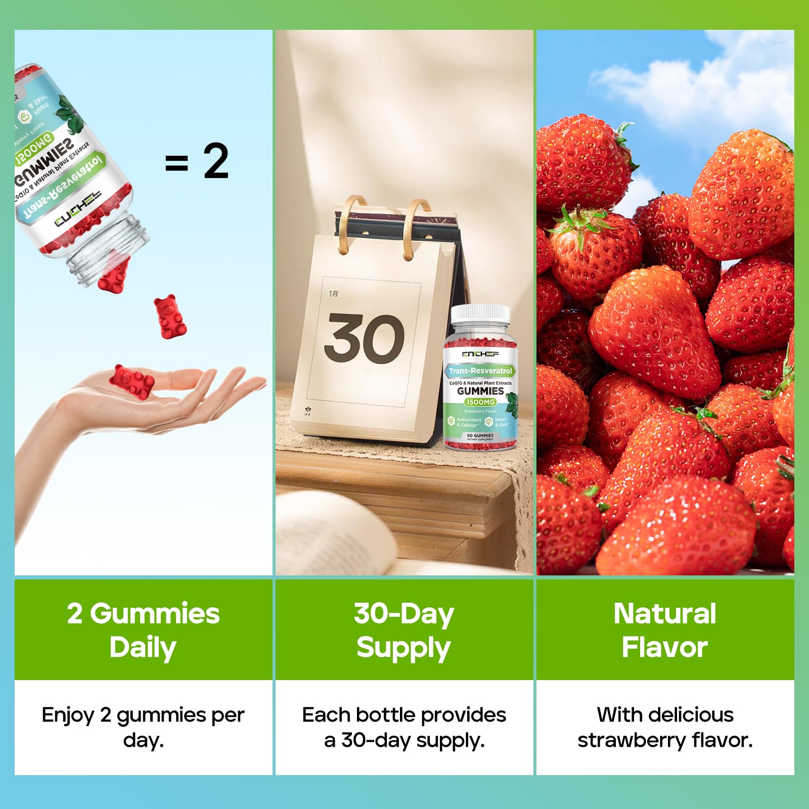 Label detail shows 1500 mg per serving.