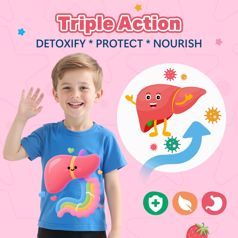 CNCHEF Zeolite Detox Drops strawberry flavor appealing to kids during use.