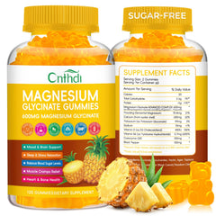 CNFHDI magnesium glycinate gummies pineapple flavor for daily comfort and restful evenings.