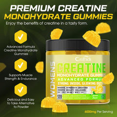 CNFHDI Creatine Gummies lemon flavor close-up for refreshing daily energy.