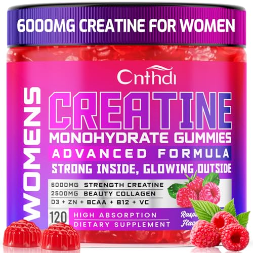 CNFHDI Creatine Monohydrate Gummies bottle-front view highlighting strength support for workouts.