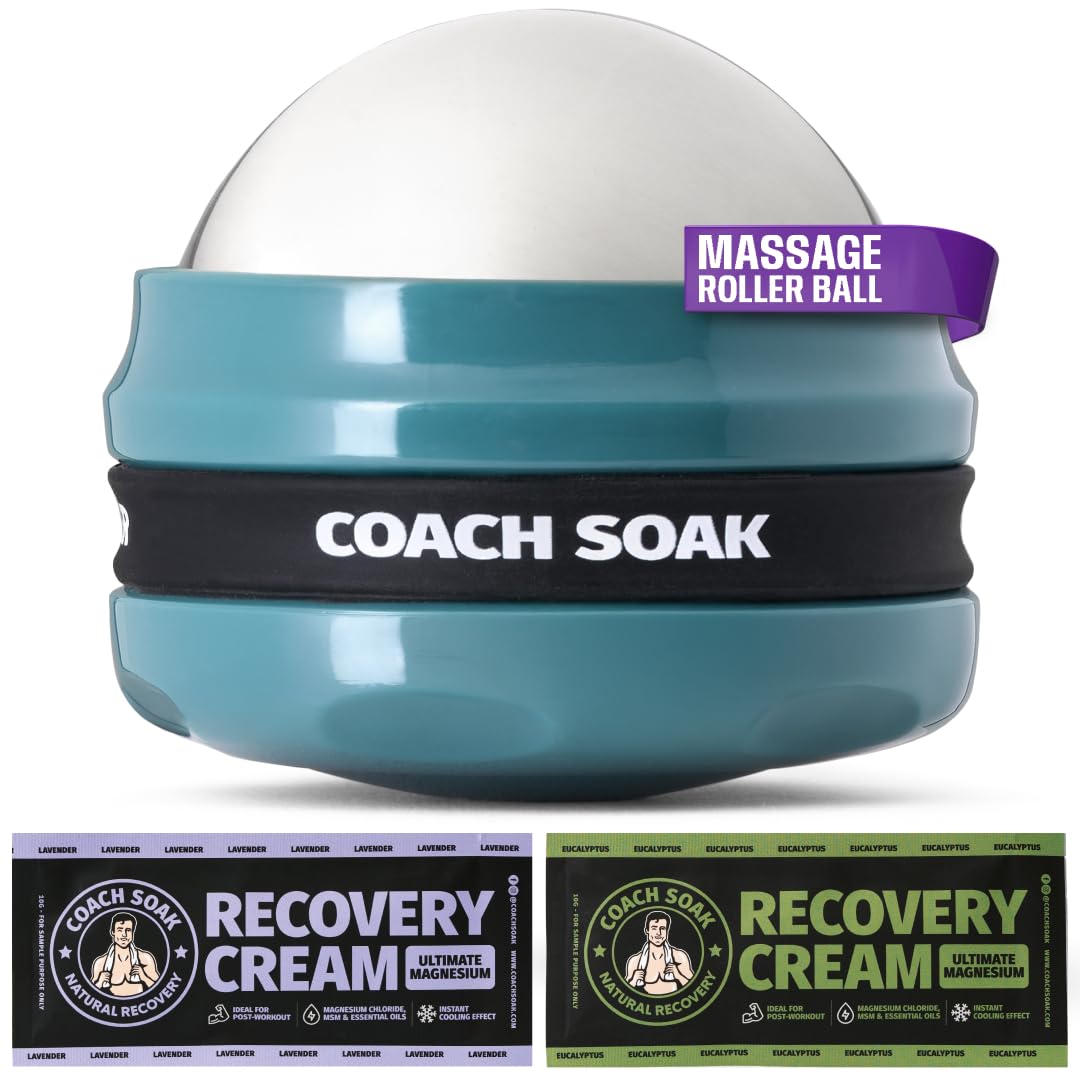 Coach Soak CryoBall shows dual hot and cold capability for deep tissue relief.