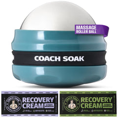 Coach Soak CryoBall shows dual hot and cold capability for deep tissue relief.