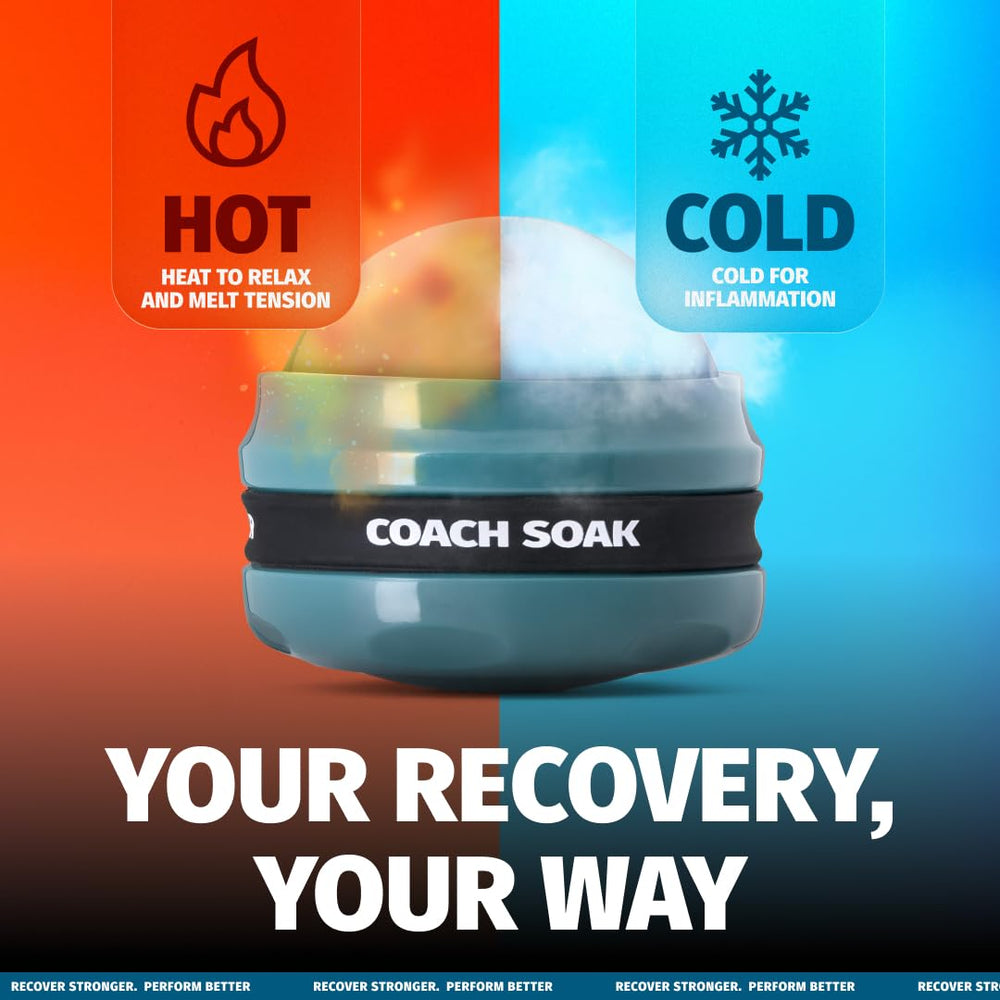 Coach Soak roller ball with silicone grip enables controlled massage.