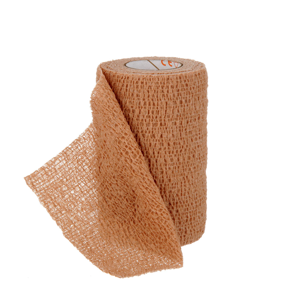 Coban 1584 breathable, lightweight tan wrap close-up for extended wear