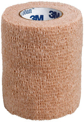 Coban elastic self-adherent bandage beige 3x5yd secures dressings with light compression