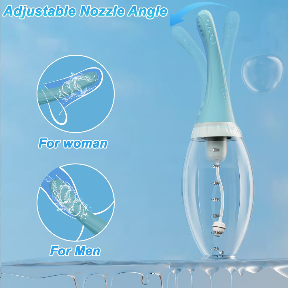 Cocenissy Adjustable Nozzle image demonstrates curved design to fit anatomical pathways with smoother entry.
