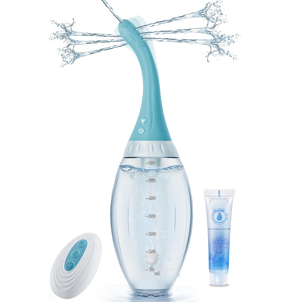 Cocenissy Anal Douche Swing image showing 360° cleansing for thorough rinsing during use.