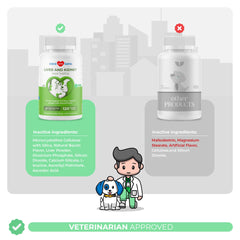 Coco and Luna ingredient list featuring Milk Thistle and Choline for toxin elimination.