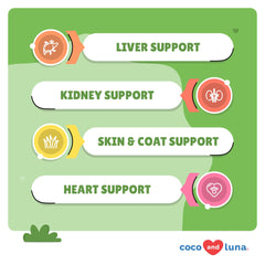 Coco and Luna Milk Thistle dog chews on hand, easy daily supplement.