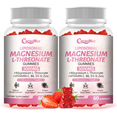 CocoaNee 3000mg Liposomal Magnesium Threonate bottle for high-absorption daily support.