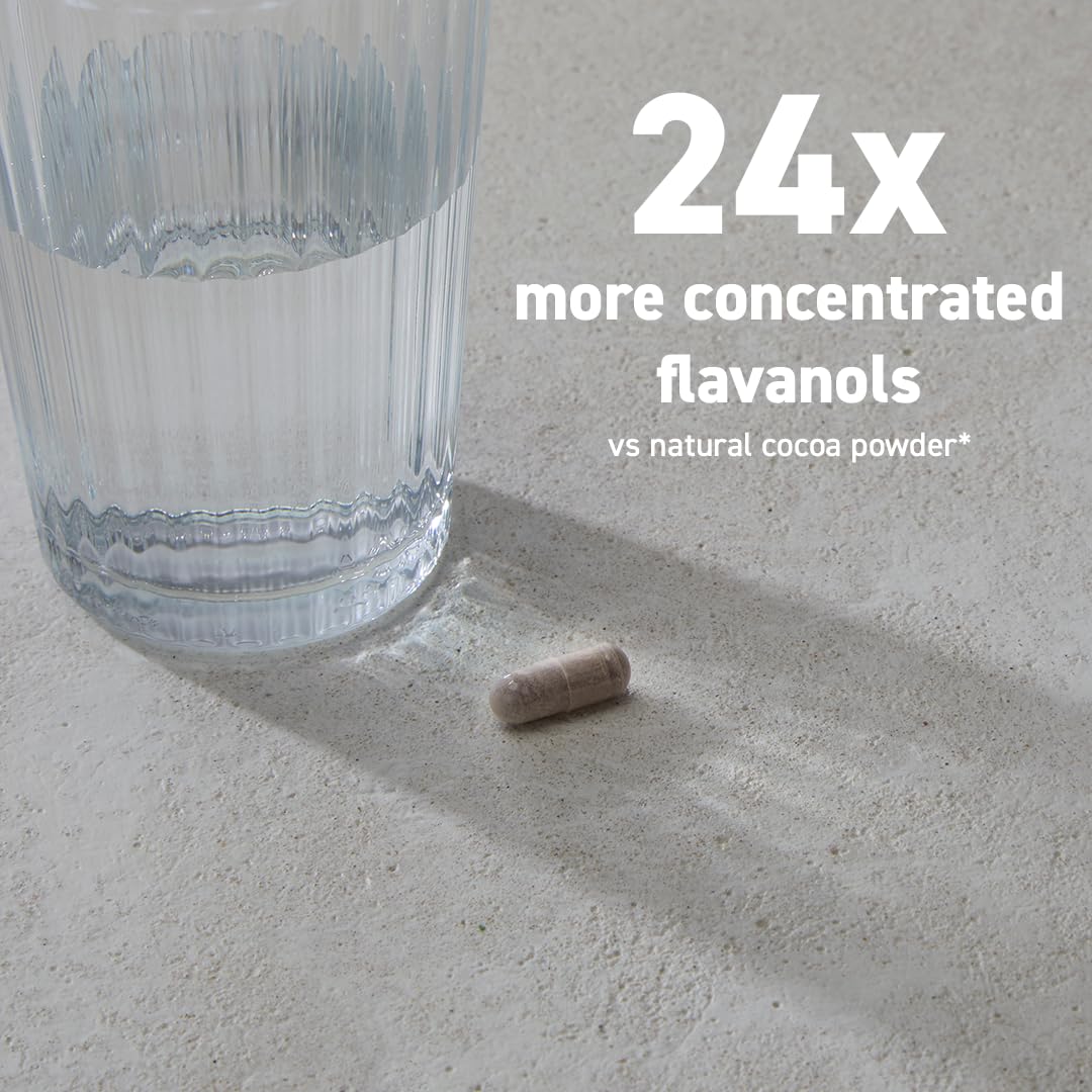 CocoaVia caffeine daily-dose image emphasizes 50 mg caffeine per serving.