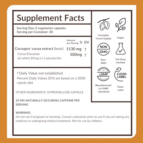 CocoaVia Cardio dark chocolate flavor cue in product imagery.