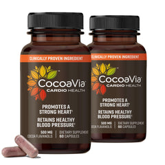 CocoaVia Cardio Health bottle displayed on a shelf, inviting daily use.