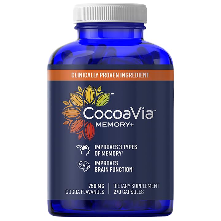 CocoaVia Memory+ bottle front for daily memory support
