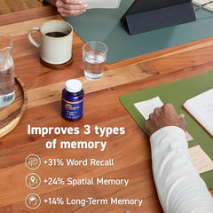 CocoaVia Memory+ label highlights 750 mg cocoa flavanols per serving.