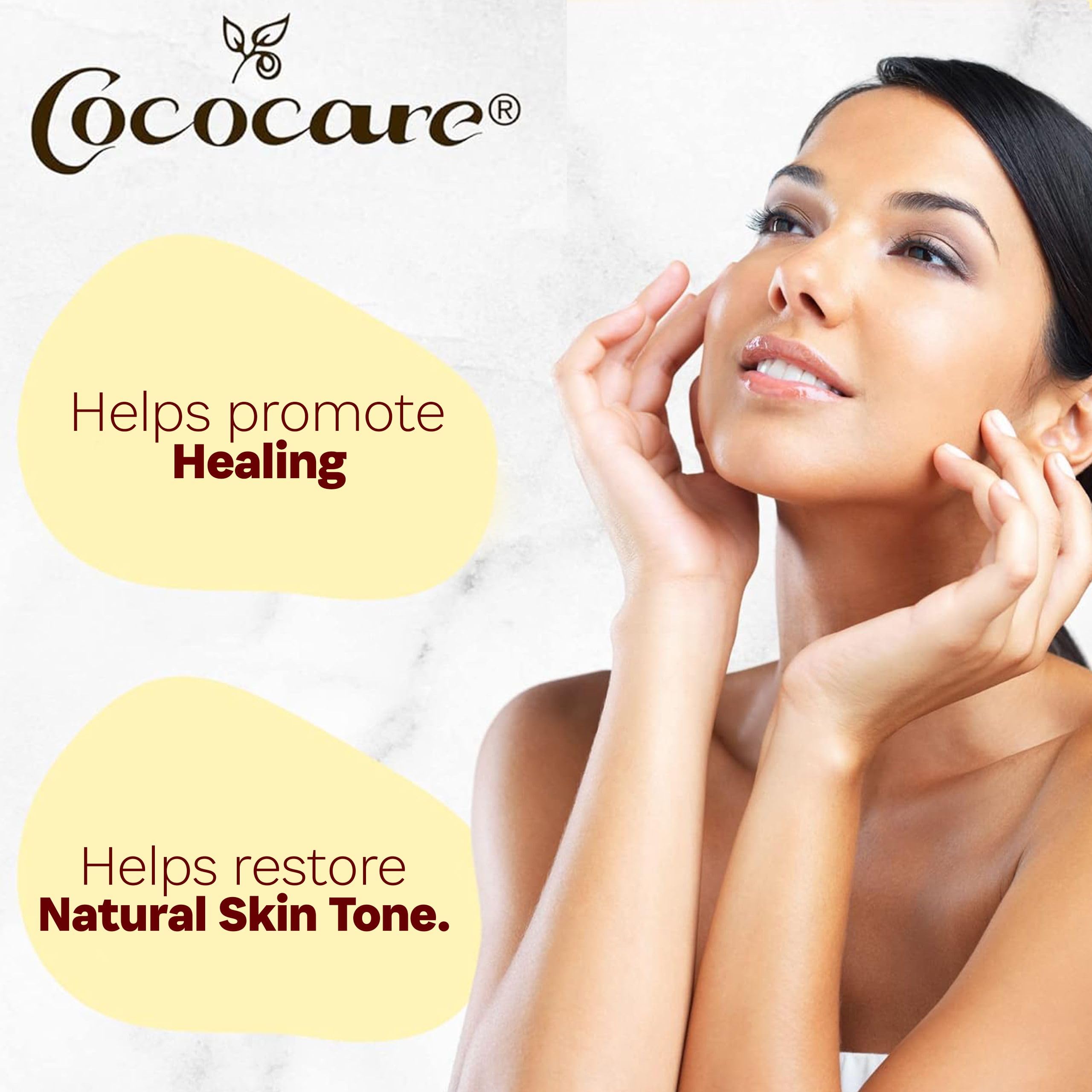 COCOCARE Vitamin E Oil texture close-up highlighting silky, non-greasy finish
