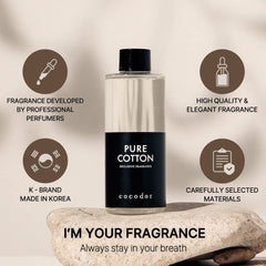Cocod'or April Breeze reed diffuser sticks promote steady scent diffusion.