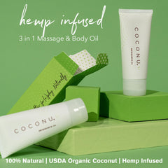 COCONU moisturizing oil application pump enables easy, mess-free daily use.