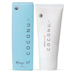 COCONU oil-based massage oil bottle pour for a smooth, mess-free massage