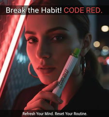 Code Red V-Aid diffuser pen with thyme-mint blend for a refreshing, natural scent at work.