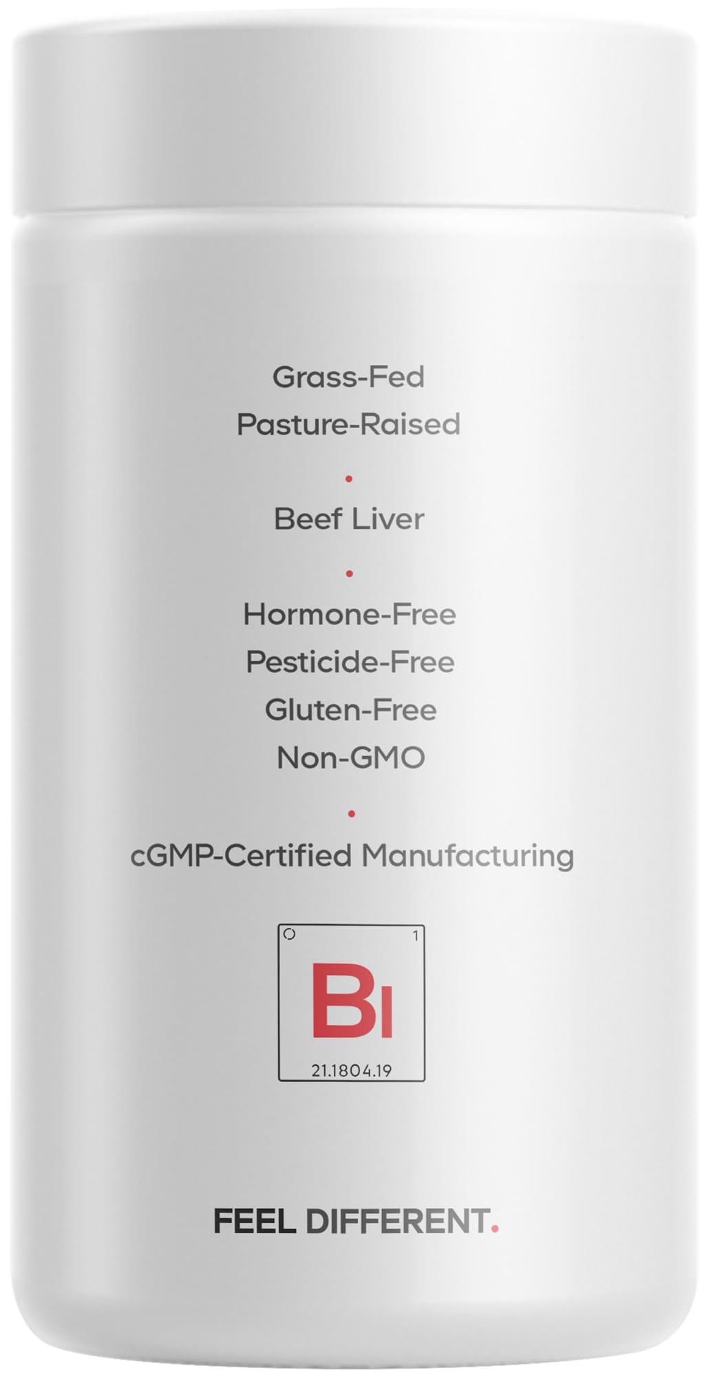 Codeage freeze-dried desiccated liver texture close-up reveals compact capsule fill.