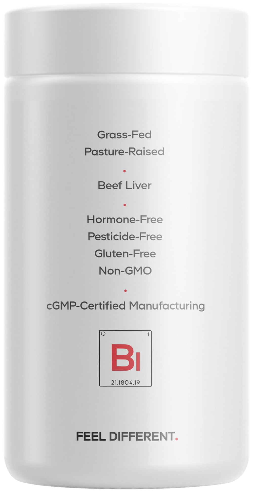 Codeage freeze-dried desiccated liver texture close-up reveals compact capsule fill.