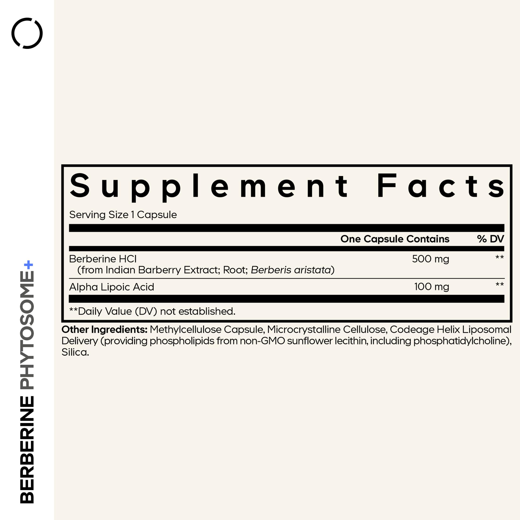 Codeage Berberine Phytosome capsules close-up for easy daily intake.
