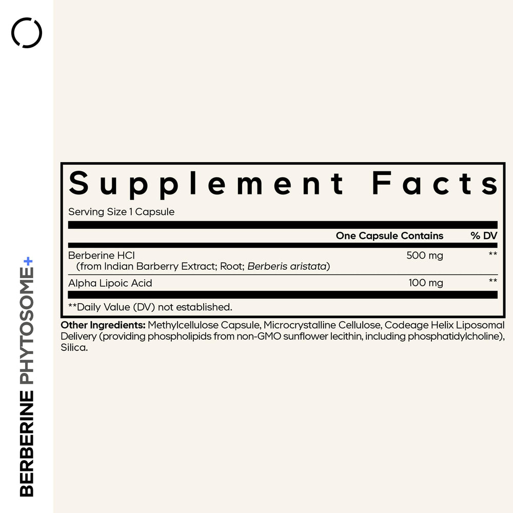 Codeage Berberine Phytosome capsules close-up for easy daily intake.