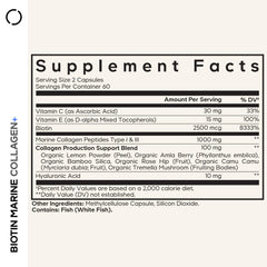 Codeage Biotin Marine Collagen capsules close-up for daily use