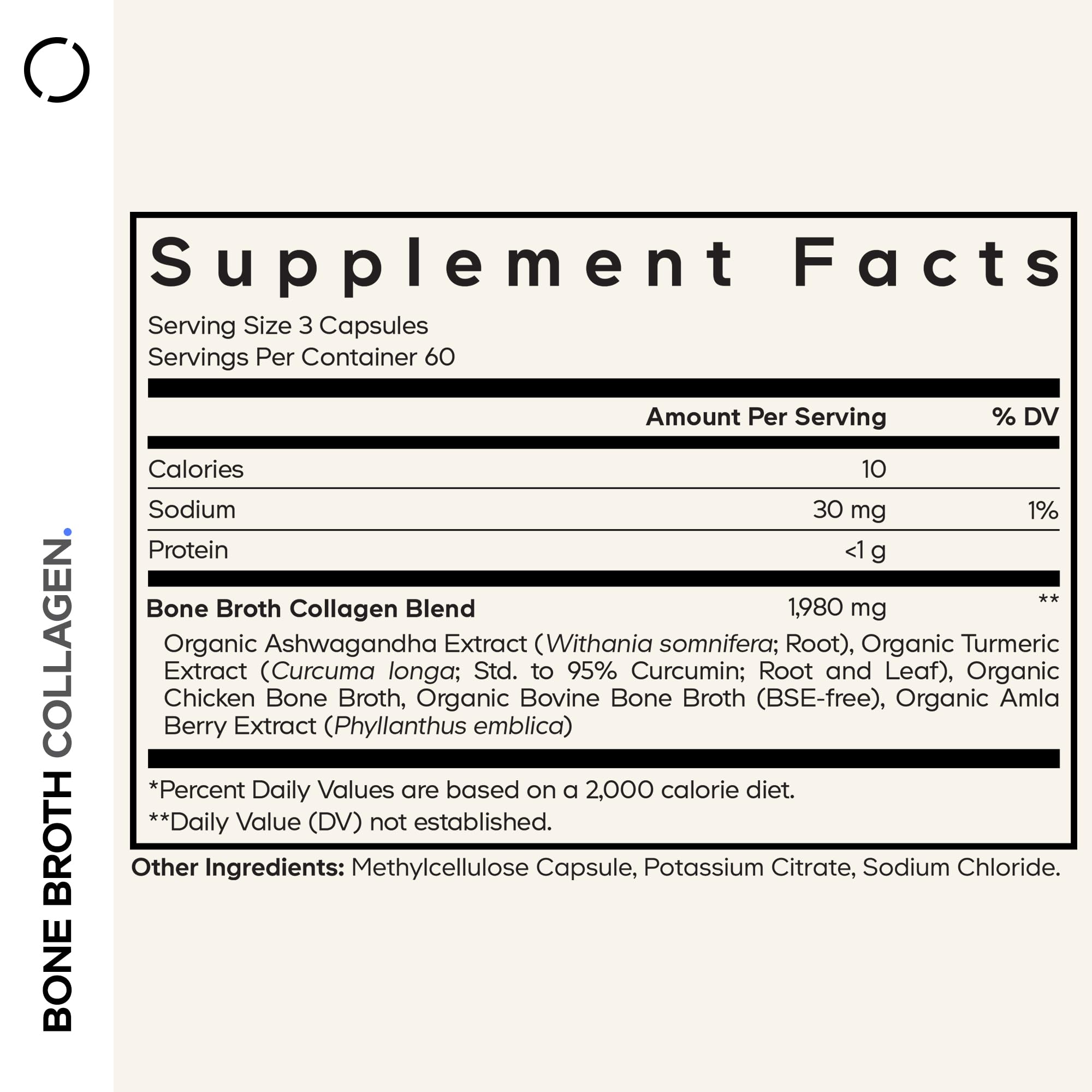 Codeage capsules close-up showing turmeric and ashwagandha ingredients for balanced wellness.