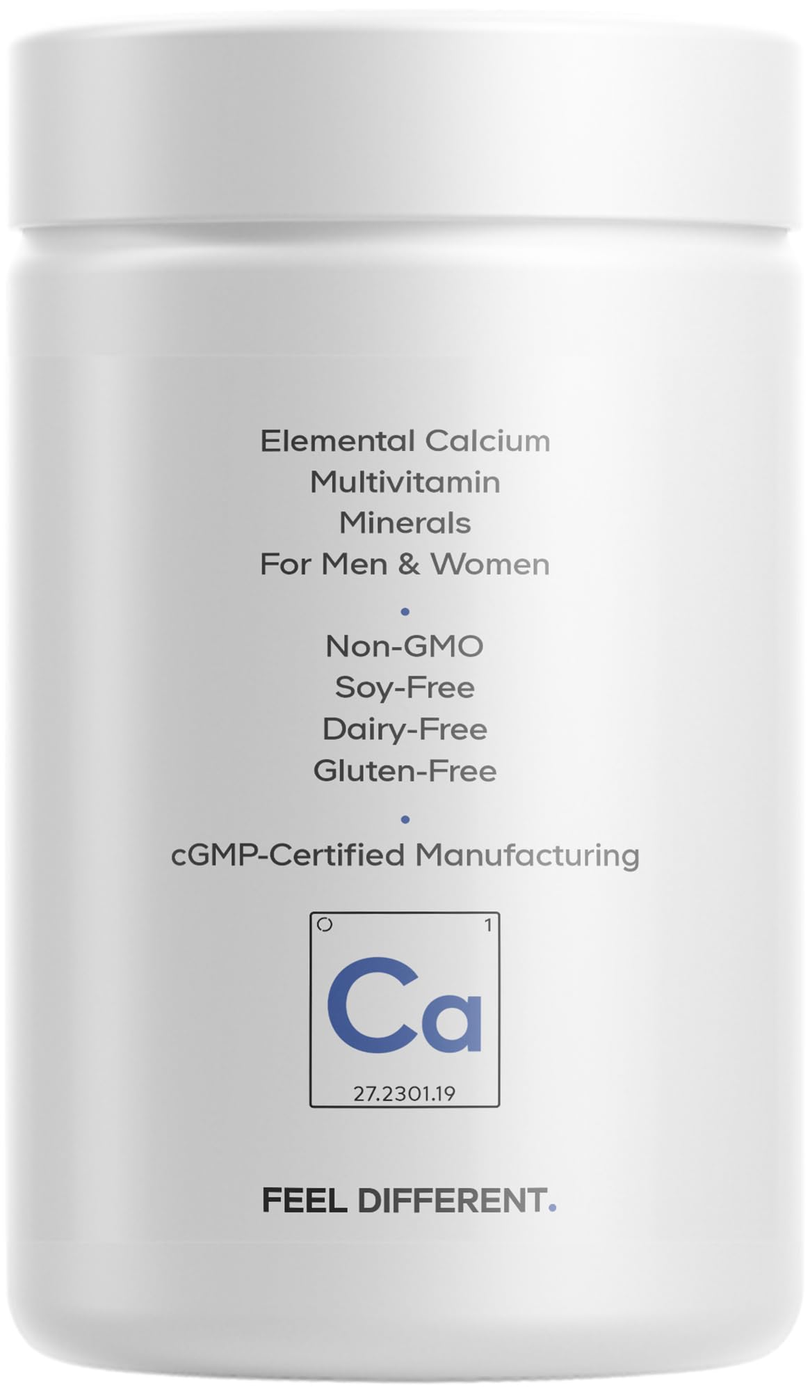 Codeage Calcium Pro+ non-GMO, dairy-free, gluten-free claim visible on label