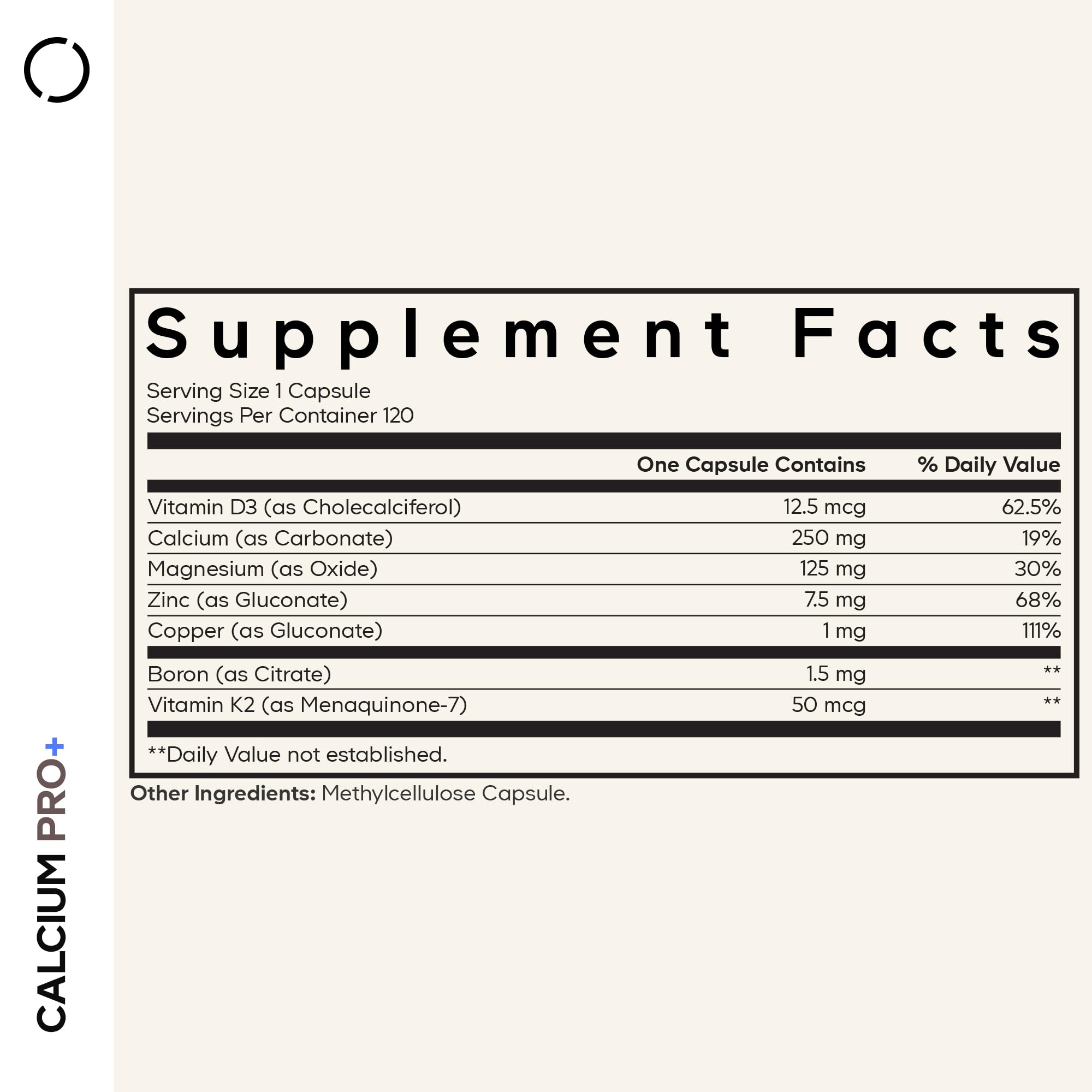 Codeage Calcium Pro+ tablets close-up highlighting the balanced mineral blend