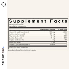 Codeage Calcium Pro+ tablets close-up highlighting the balanced mineral blend