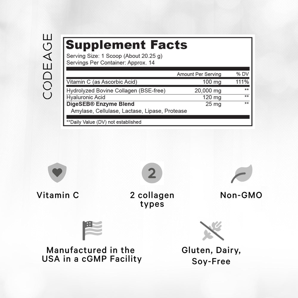 Codeage Collagen Peptides Powder with Vitamin C adds a vitamin C boost to smoothies