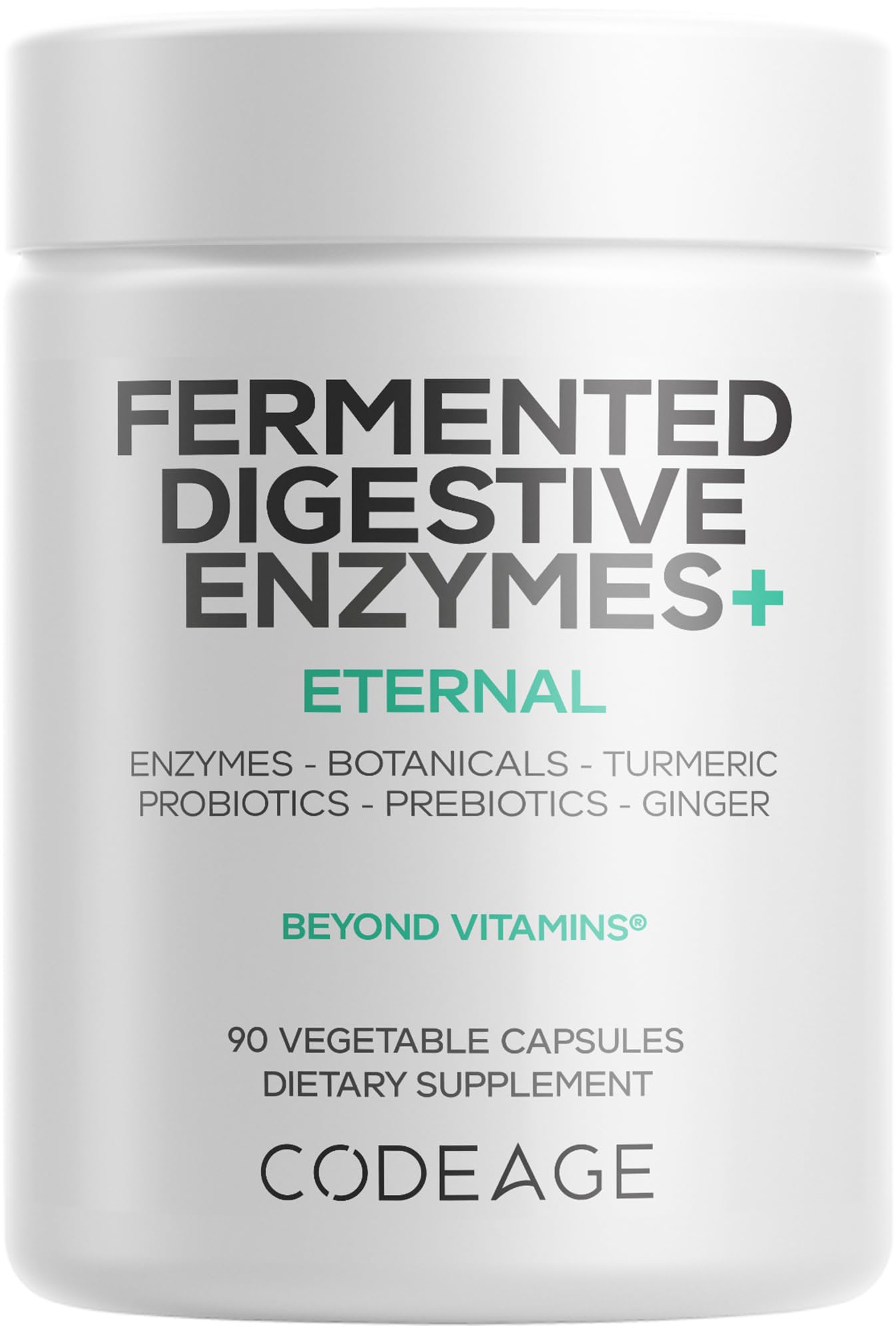 Codeage Fermented Digestive Enzymes bottle for daily digestive support