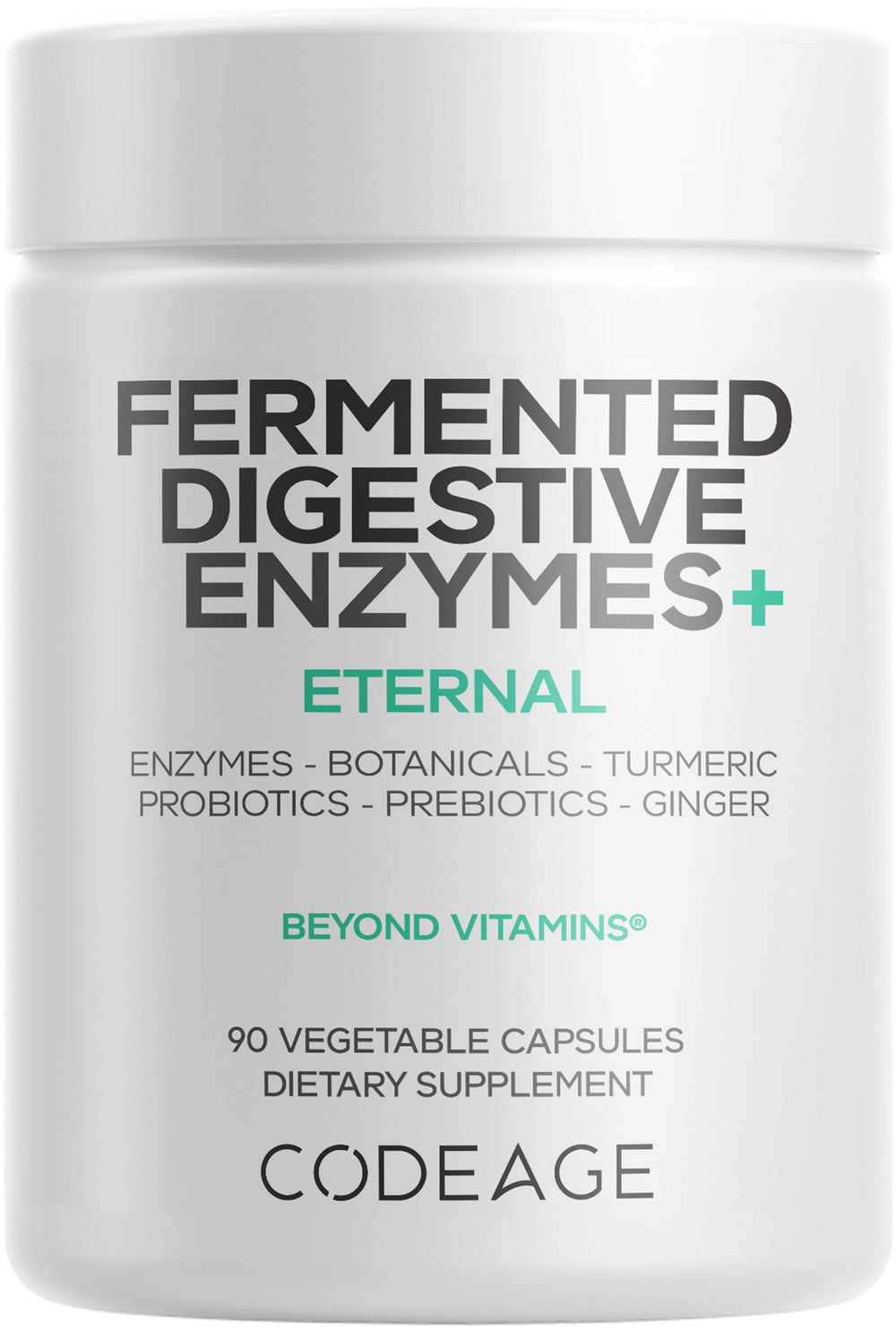 Codeage Fermented Digestive Enzymes bottle for daily digestive support