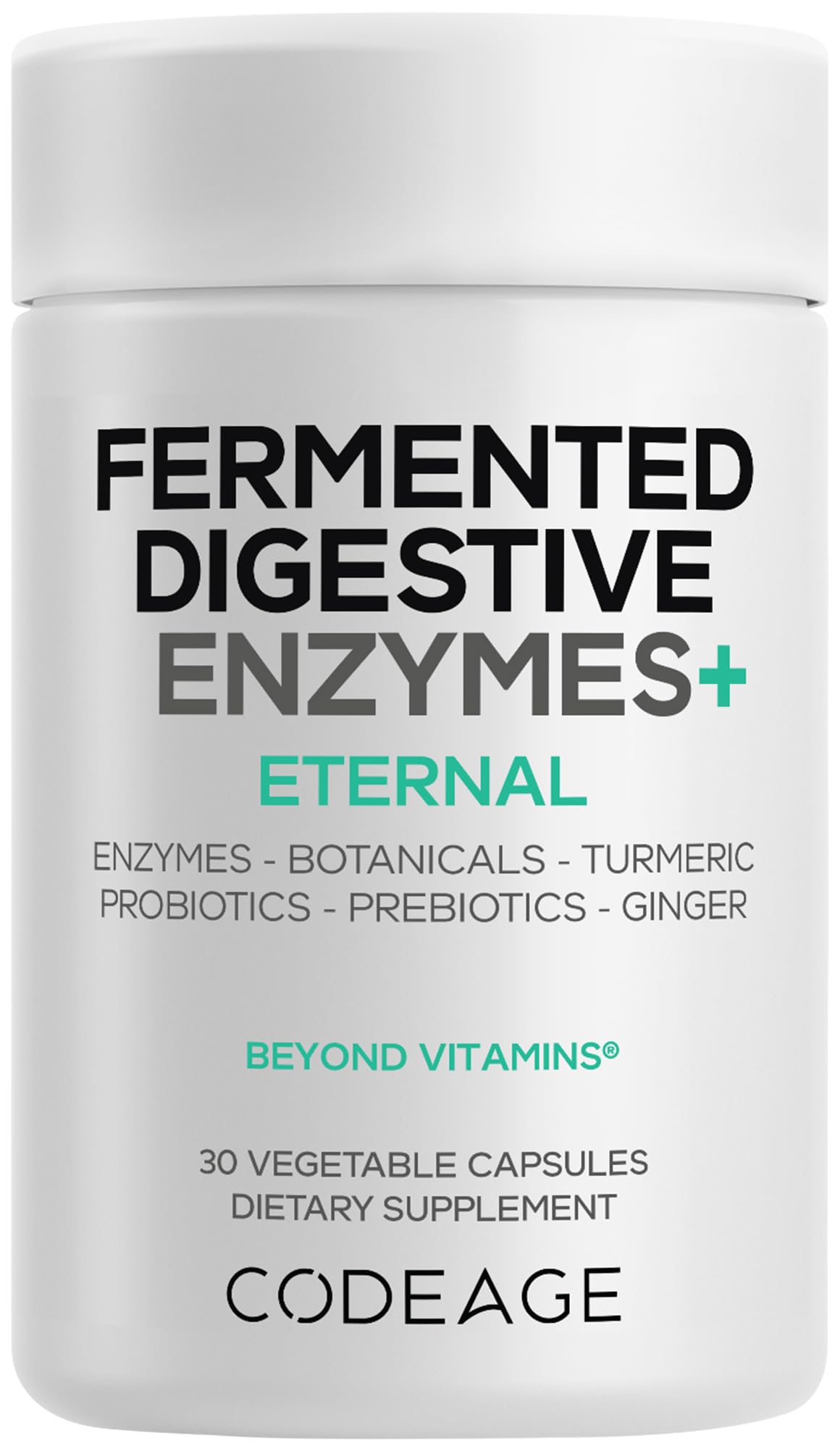 Codeage Fermented Digestive Enzymes bottle for daily digestion support