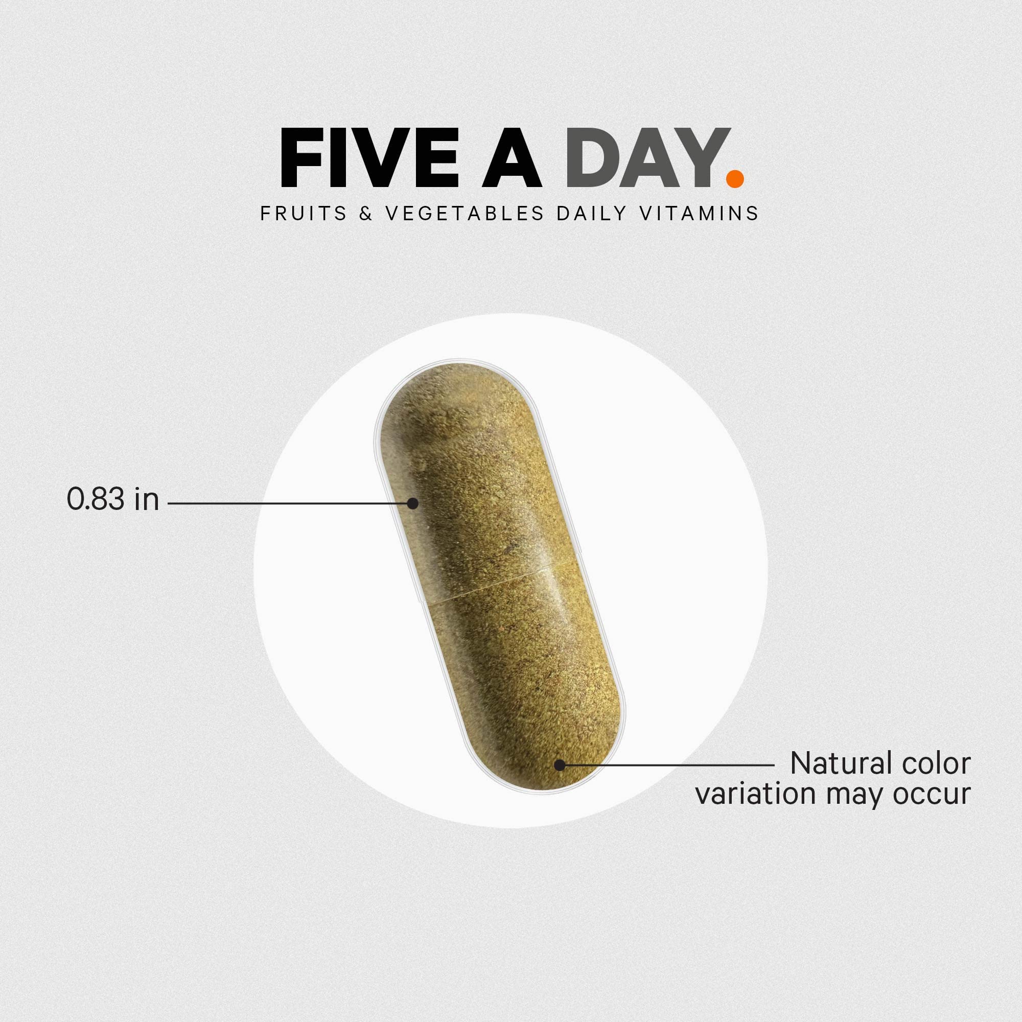 Codeage Five a Day daily-use scene with a glass of water