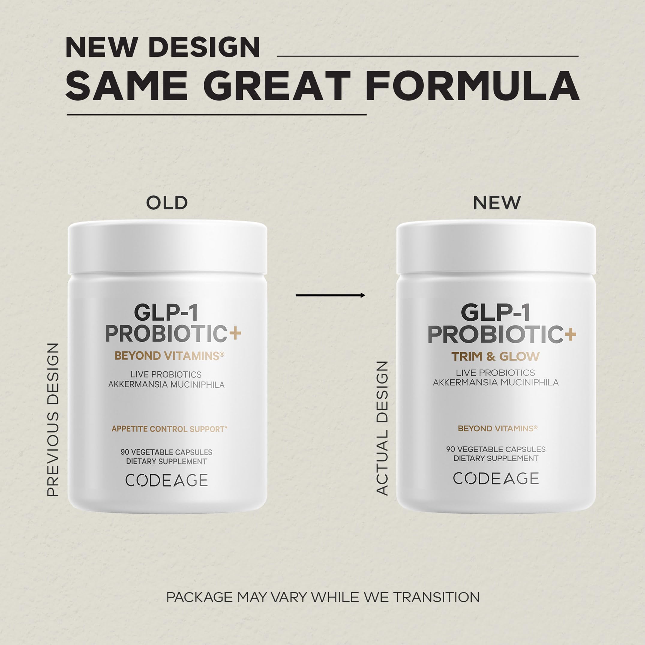 Codeage GLP-1 Probiotic+ capsules out of blister for quick daily digestive support