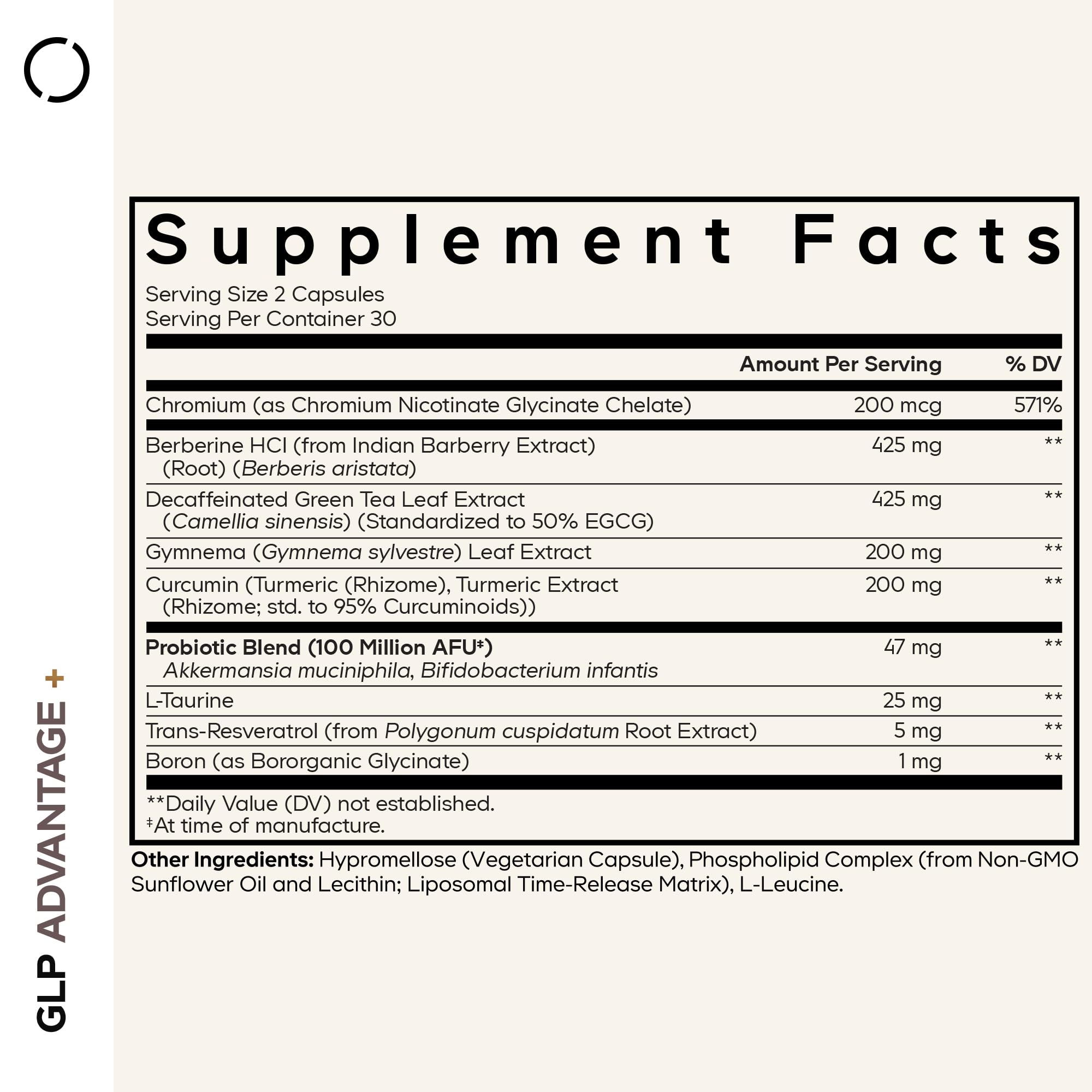 Codeage GLP-Advantage+ capsules closeup showing capsule texture for gastrointestinal-friendly formulation.