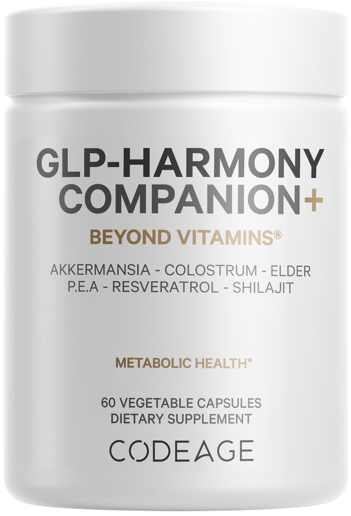 Codeage GLP-Harmony Companion+ bottle front for a simple daily capsule routine.