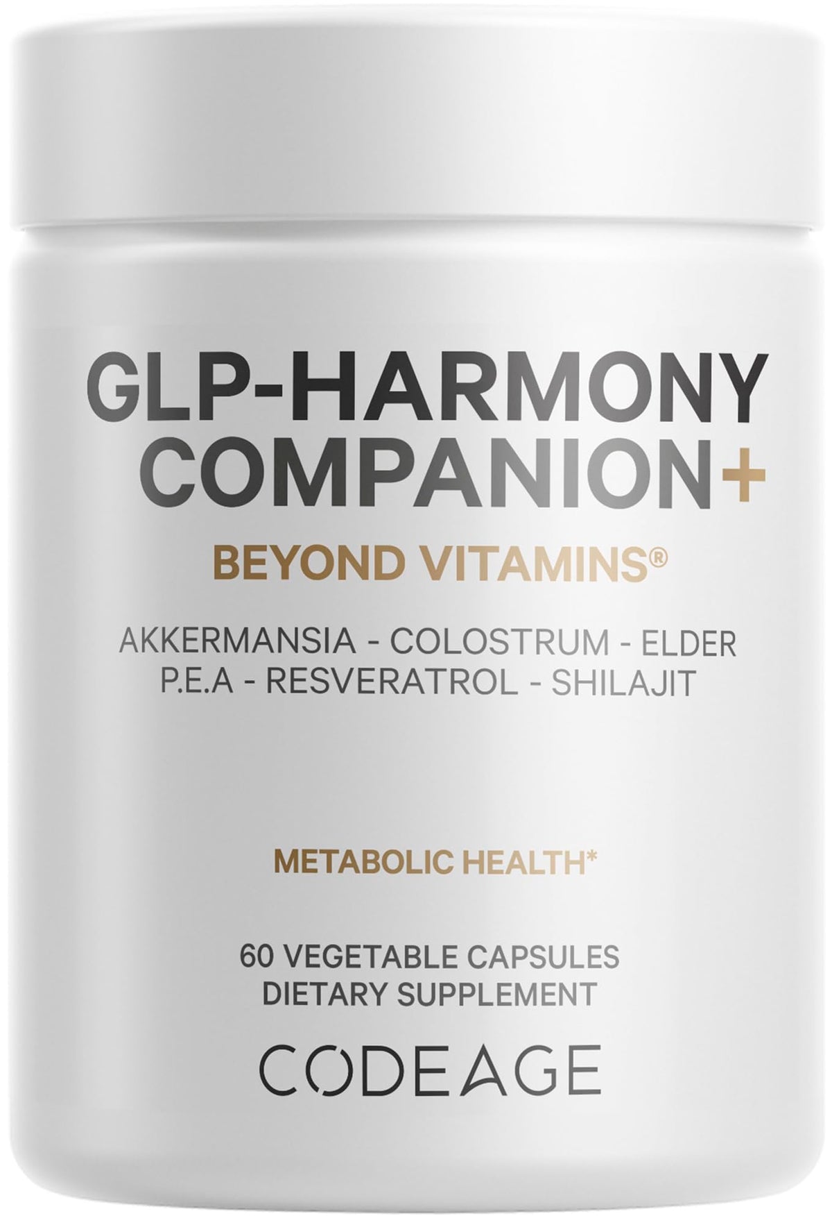 Codeage GLP-Harmony Companion+ bottle front for a simple daily capsule routine.