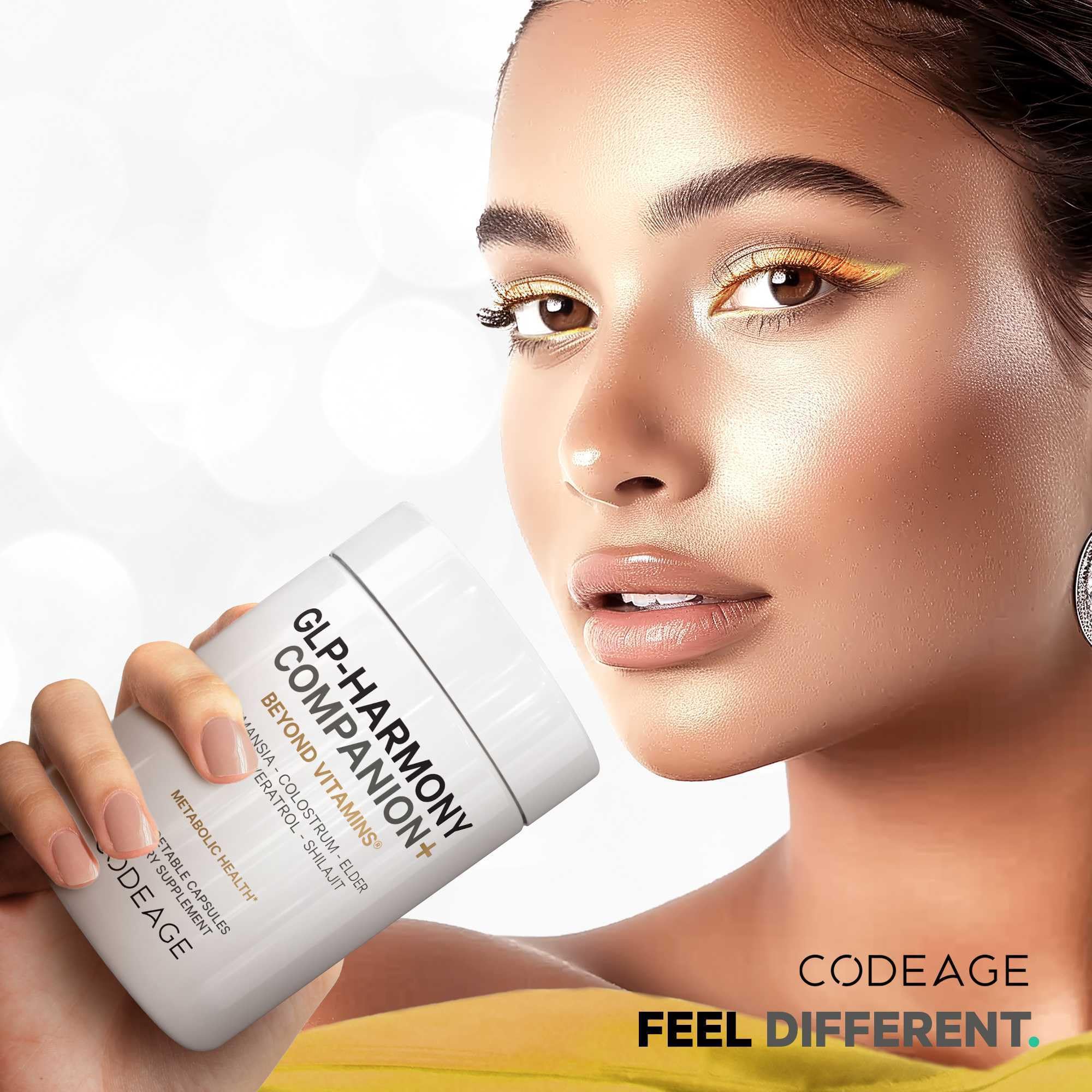 Codeage GLP-Harmony Companion+ dosage scoop shot implies straightforward measurement.