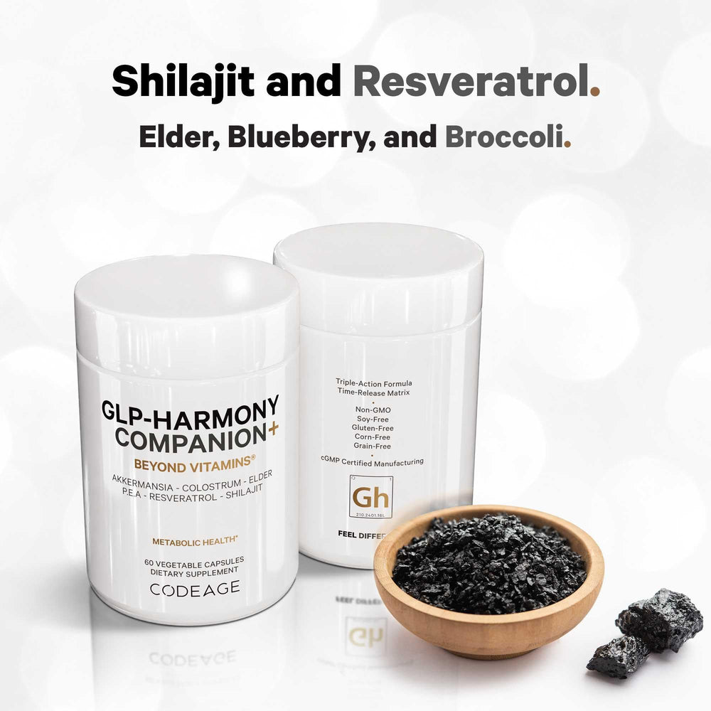 Codeage GLP-Harmony Companion+ hand holding capsules suggests easy daily use.